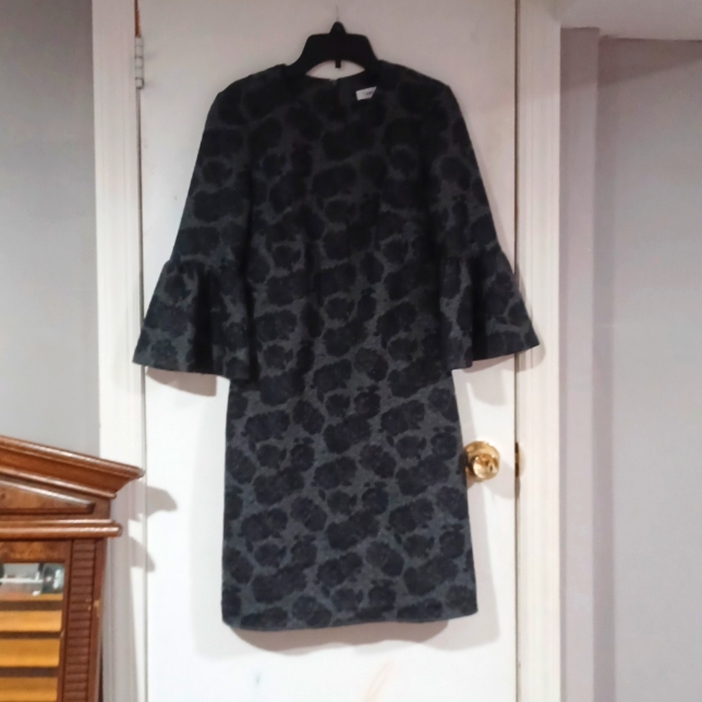 Dark Grey, flowered dress